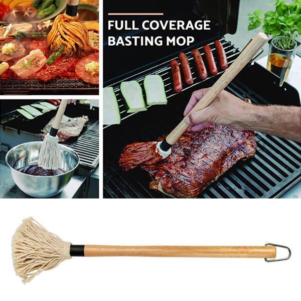 tools & accessories bbq grill basting mop professional barbecue brush with hard wood handle for sauce cleaning cotton oil 18inch
tools & accessories bbq grill basting mop professional barbecue brush with hard wood handle for sauce cleaning cotton oil 18inch