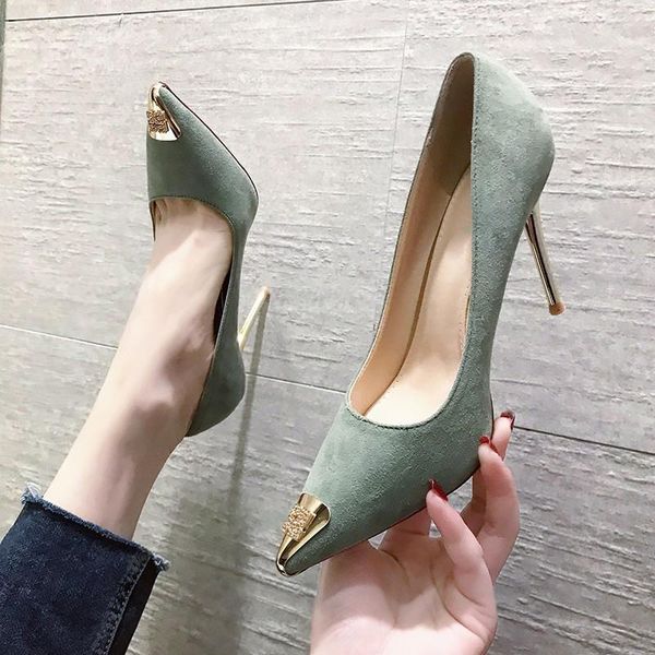 dress shoes women pumps 2021 woman fashion high heels ladies metal decoration thin women's flock pointed toe female elegant sexy, Black
dress shoes women pumps 2021 woman fashion high heels ladies metal decoration thin women's flock pointed toe female elegant sexy, Black