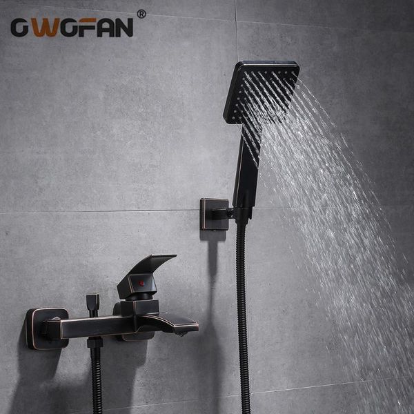 modern bathroom shower faucet set brass and cold bathtub wall mounted mixer tap black waterfall bath sets
modern bathroom shower faucet set brass and cold bathtub wall mounted mixer tap black waterfall bath sets