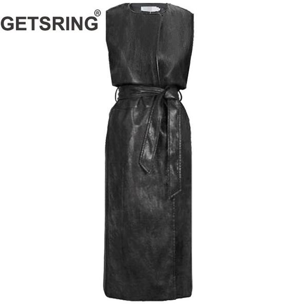 getsring women vest pu female long sleeveless black lace up waistcoat winter coat all match woman 210601, Black;white
getsring women vest pu female long sleeveless black lace up waistcoat winter coat all match woman 210601, Black;white