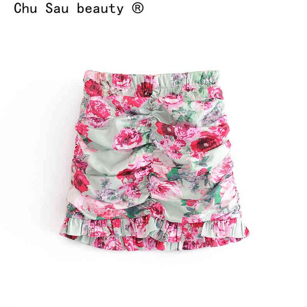 beauty fashion casual chic floral print mini skirt women style ruffles elastic waist summer ladies skirts 210514, Black
beauty fashion casual chic floral print mini skirt women style ruffles elastic waist summer ladies skirts 210514, Black