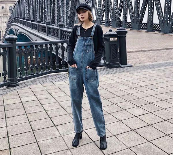 women's jeans hcbless fashion 2021 spring wild retro front pocket denim overalls trousers, Blue
women's jeans hcbless fashion 2021 spring wild retro front pocket denim overalls trousers, Blue