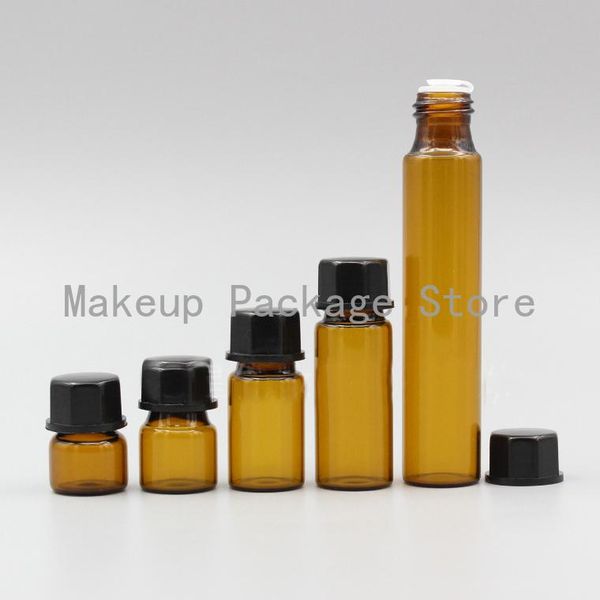 storage bottles & jars 50/100/200pcs/lot 1/2/3/5/10ml perfume essential oil brown glass tube bottle black octagon cap ser plug for cosme
storage bottles & jars 50/100/200pcs/lot 1/2/3/5/10ml perfume essential oil brown glass tube bottle black octagon cap ser plug for cosme