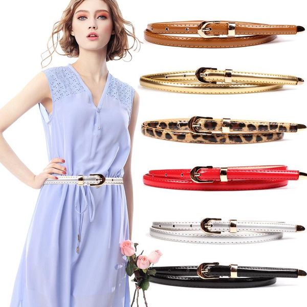 women skinny leather belt solid color thin ladies girls dress jean waist belts, Black;brown
women skinny leather belt solid color thin ladies girls dress jean waist belts, Black;brown