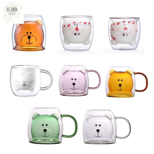 mugs 250ml glass cute bear cat animal double wall mug double-layer milk coffee cup christmas gift
mugs 250ml glass cute bear cat animal double wall mug double-layer milk coffee cup christmas gift