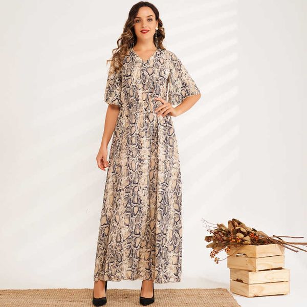 casual dresses summer products ladies fashion print loose elastic waist flared sleeves v-neck long sweet big a-line 4lnl, Black;gray 
casual dresses summer products ladies fashion print loose elastic waist flared sleeves v-neck long sweet big a-line 4lnl, Black;gray