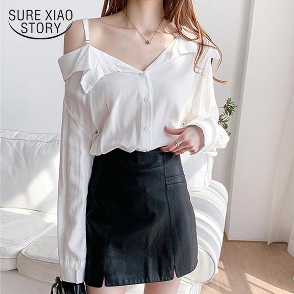 autumn casual long sleeve white shirt women off shoulder cotton womens blouse office lady skew collar cardigan womans 11240 women's bl
autumn casual long sleeve white shirt women off shoulder cotton womens blouse office lady skew collar cardigan womans 11240 women's bl