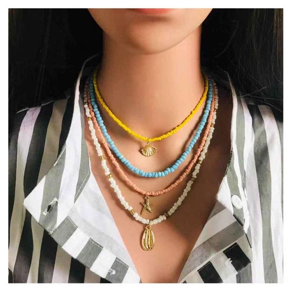 chokers hahagirl bohemia handmade diy rice bead necklace for women fashion colorful beach choker clavicular chain jewelry, Golden;silver
chokers hahagirl bohemia handmade diy rice bead necklace for women fashion colorful beach choker clavicular chain jewelry, Golden;silver