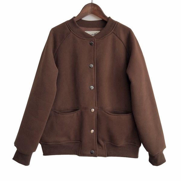 johnature women casual baseball uniform fleece warm jackets stand button long sleeve autumn pockets 8 color female coat 210521, White
johnature women casual baseball uniform fleece warm jackets stand button long sleeve autumn pockets 8 color female coat 210521, White