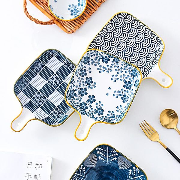 dishes & plates japanese and wind single-handle ceramic plate creative square retro baking tray home breakfast glaze colored tableware
dishes & plates japanese and wind single-handle ceramic plate creative square retro baking tray home breakfast glaze colored tableware