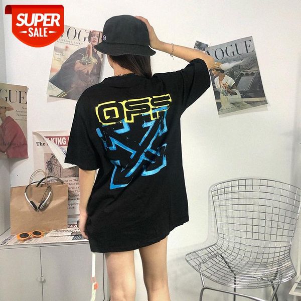 whit creative blue arrow loose casual short sleeve cross-border #yq7h, White;black
whit creative blue arrow loose casual short sleeve cross-border #yq7h, White;black