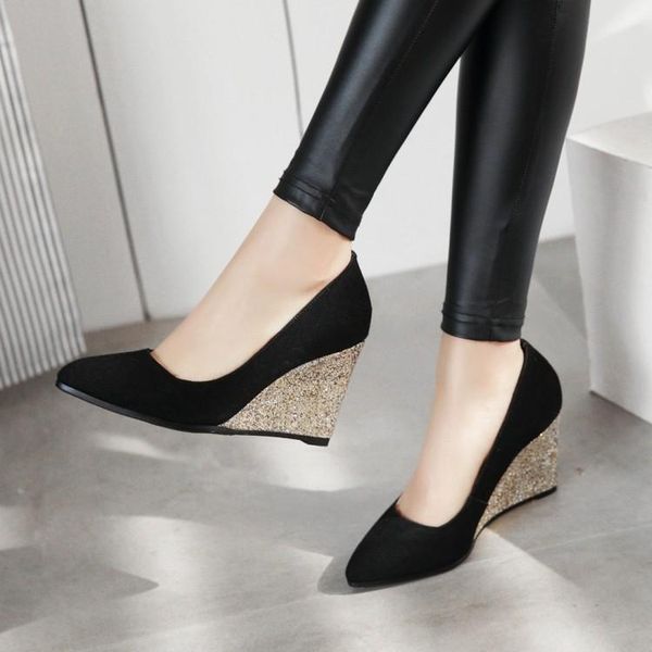 dress shoes ladies high heels luxury sequined and frosted banquet formal for wedding women fashion super wedges high-heeled, Black
dress shoes ladies high heels luxury sequined and frosted banquet formal for wedding women fashion super wedges high-heeled, Black