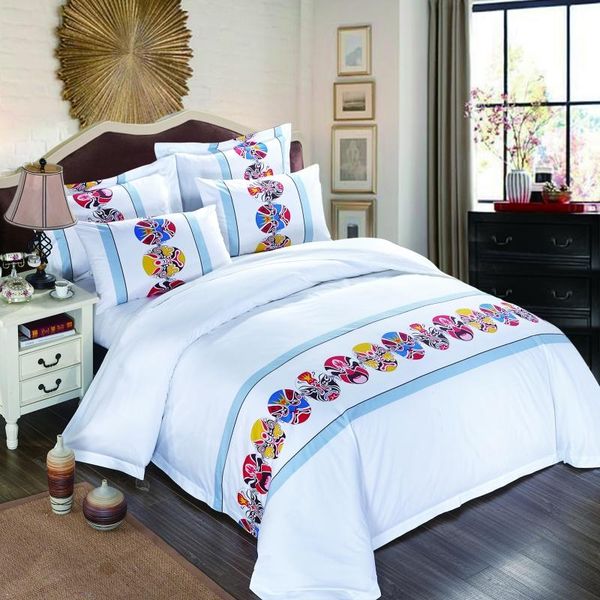bedding sets 4pcs traditional chinese culture peking opera facial mask print king size egypt cotton el bed sheets white linen
bedding sets 4pcs traditional chinese culture peking opera facial mask print king size egypt cotton el bed sheets white linen