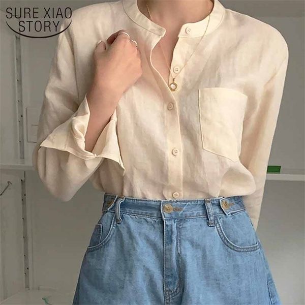 vintage beige shirts casual literary blouse women korean o-neck button up shirt pocket baggy cotton and linen blusas mujer 12640 210506, White
vintage beige shirts casual literary blouse women korean o-neck button up shirt pocket baggy cotton and linen blusas mujer 12640 210506, White
