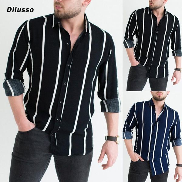 men's casual shirts korea style handsome fashion mens button down slim fit long sleeve striped asain size 2021, White;black
men's casual shirts korea style handsome fashion mens button down slim fit long sleeve striped asain size 2021, White;black