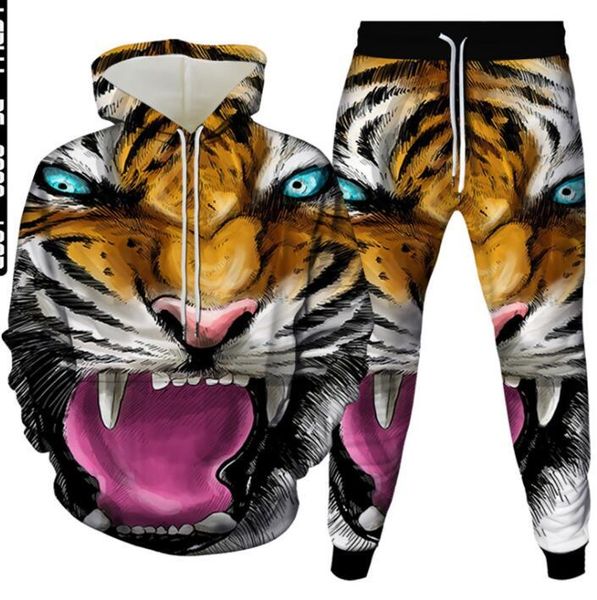 men's tracksuits the tiger 3d printed men's hooded sweater set sportswear tracksuit long sleeve clothing suit korean fashion 031, Gray
men's tracksuits the tiger 3d printed men's hooded sweater set sportswear tracksuit long sleeve clothing suit korean fashion 031, Gray