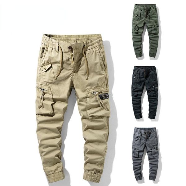men's pants 2021 spring cotton cargo clothing autumn casual fashion elastic waist quality pantalones tipo men, Black
men's pants 2021 spring cotton cargo clothing autumn casual fashion elastic waist quality pantalones tipo men, Black