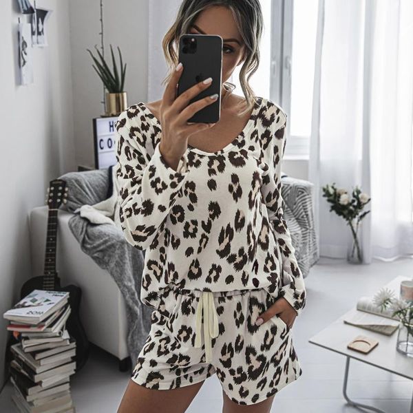 women's two piece pants 2021 leopard women clothes home suit peice set for casual outfits pullover long sleeve shorts autumn, White
women's two piece pants 2021 leopard women clothes home suit peice set for casual outfits pullover long sleeve shorts autumn, White