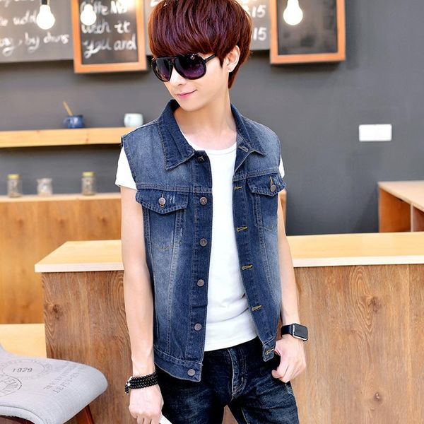 cowboy waistcoat male slim handsome young student korean edition trend sleeveless spring autumn summer waistcoa men's jackets, Black;brown
cowboy waistcoat male slim handsome young student korean edition trend sleeveless spring autumn summer waistcoa men's jackets, Black;brown