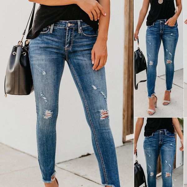 stretch ripped distressed skinny women jean high waist denim pants shredded trousers slim jeggings plus size 2xl, Blue
stretch ripped distressed skinny women jean high waist denim pants shredded trousers slim jeggings plus size 2xl, Blue