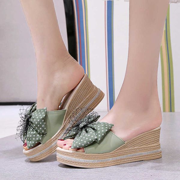 rimocy fashion big bowknot wedges slippers women summer high heels platform sandals woman thick bottom casual beach shoes 210528, Black
rimocy fashion big bowknot wedges slippers women summer high heels platform sandals woman thick bottom casual beach shoes 210528, Black