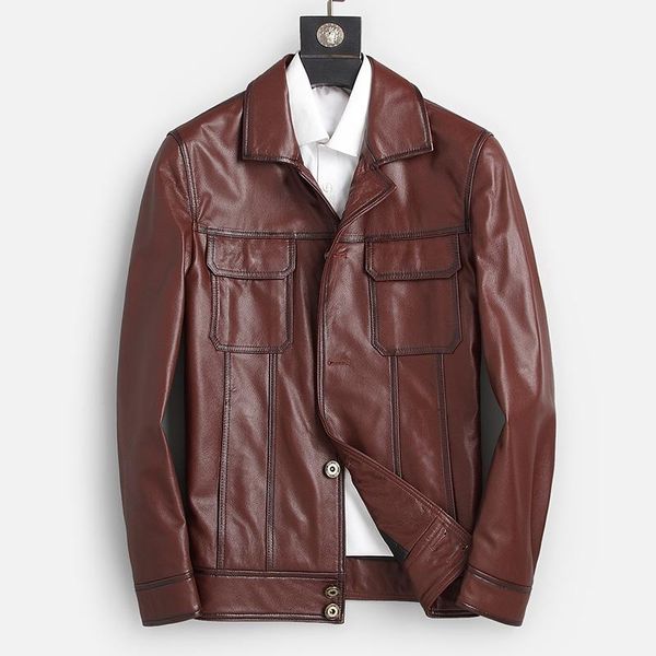 men's leather & faux mens slim fit short casual jacket and coat motorcycle leisure, Black
men's leather & faux mens slim fit short casual jacket and coat motorcycle leisure, Black