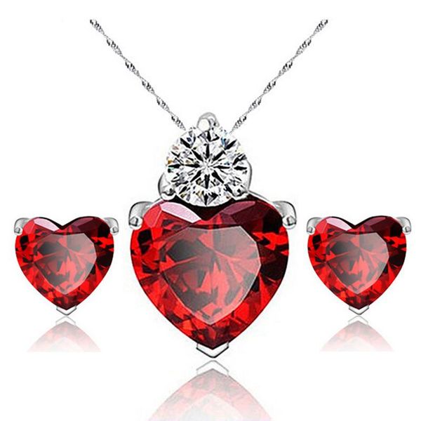earrings & necklace humorcat cz love heart jewelry sets for women girls red purple white accessories, Silver
earrings & necklace humorcat cz love heart jewelry sets for women girls red purple white accessories, Silver