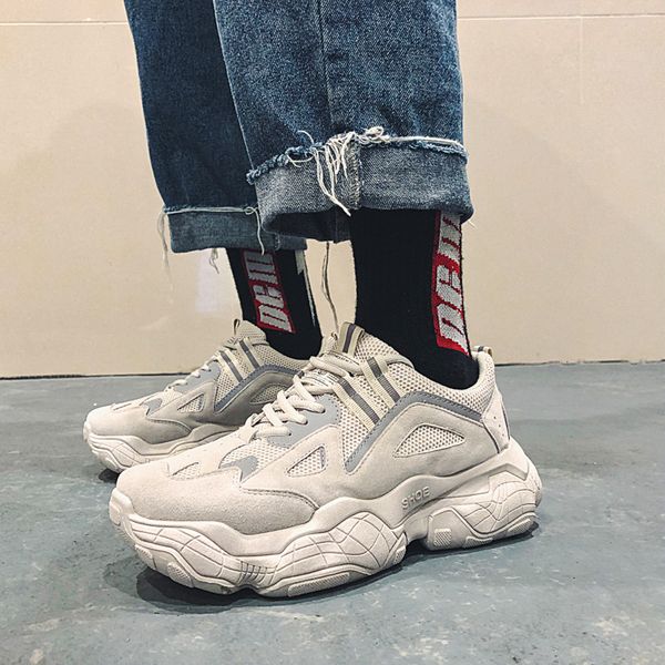 dress shoes men vulcanize chunky sneakers dad breathable casual platform tenis masculino qpfb, Black
dress shoes men vulcanize chunky sneakers dad breathable casual platform tenis masculino qpfb, Black