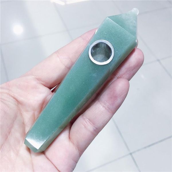 decorative objects & figurines natural green aventurine crystal point wand smoking pipe healing quartz gemstone with metal filter
decorative objects & figurines natural green aventurine crystal point wand smoking pipe healing quartz gemstone with metal filter