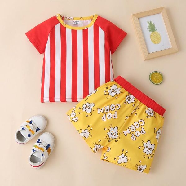 clothing sets fashion clothes baby boy set summer 2 pcs cool striped short sleeve t-shirt +popcorn letter pants 0-18m, White
clothing sets fashion clothes baby boy set summer 2 pcs cool striped short sleeve t-shirt +popcorn letter pants 0-18m, White