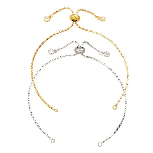 charm bracelets 2pcs jewelry making accessories adjustable pull chain tennis bracelet base, Golden;silver
charm bracelets 2pcs jewelry making accessories adjustable pull chain tennis bracelet base, Golden;silver