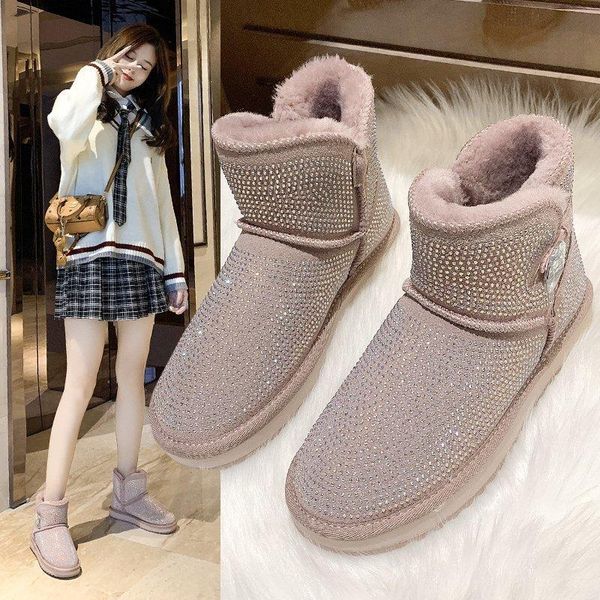 boots snow women's winter plus velvet thick warm comfortable short tube rhinestone cotton durable, Black
boots snow women's winter plus velvet thick warm comfortable short tube rhinestone cotton durable, Black