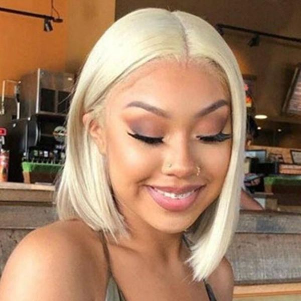 lace wigs 613 color blonde bob front wig short straight human hair for women remy pre plucked with baby, Black;brown
lace wigs 613 color blonde bob front wig short straight human hair for women remy pre plucked with baby, Black;brown