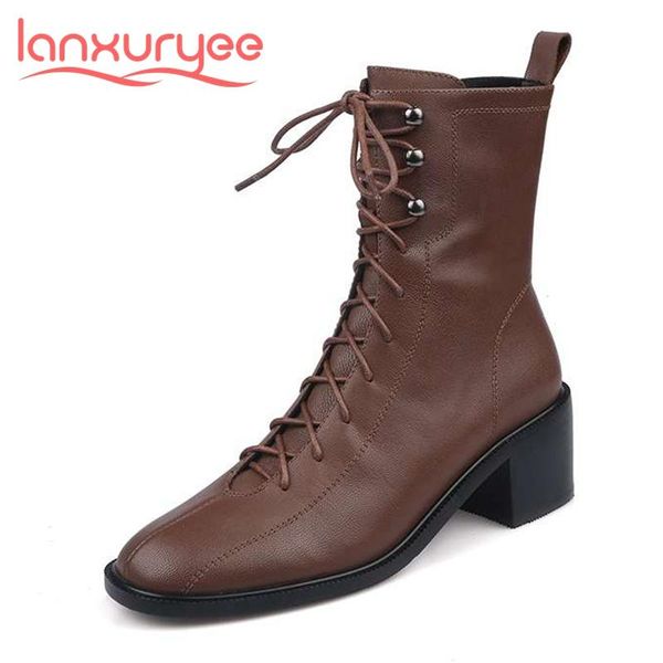 boots lanxuryee sheep leather round toe med heel winter shoes keep warm vintage gladiator young lady basic ankle l12, Black
boots lanxuryee sheep leather round toe med heel winter shoes keep warm vintage gladiator young lady basic ankle l12, Black