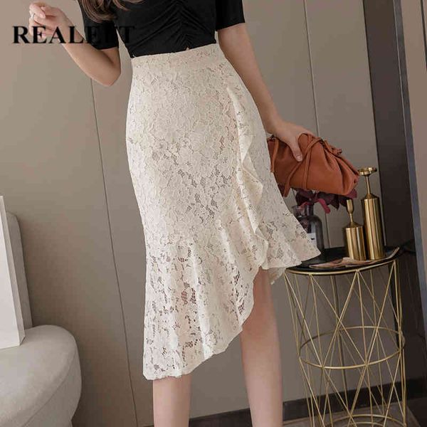 spring summer lace crochet elegant ruffles women pencil midi skirts high waist sheath wrap office lady 210428, Black
spring summer lace crochet elegant ruffles women pencil midi skirts high waist sheath wrap office lady 210428, Black