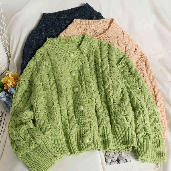 women's knits & tees autumn twisting releases vintage cardigans the neck woman's sweater long sleeve casual color pure cardigan x1, White
women's knits & tees autumn twisting releases vintage cardigans the neck woman's sweater long sleeve casual color pure cardigan x1, White