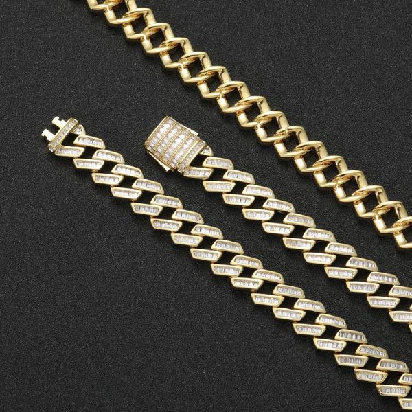 chains 12mm brass spring clasp cuban chain necklace prong setting zircon iced out hip hop bling cz jewelry bc022, Silver
chains 12mm brass spring clasp cuban chain necklace prong setting zircon iced out hip hop bling cz jewelry bc022, Silver