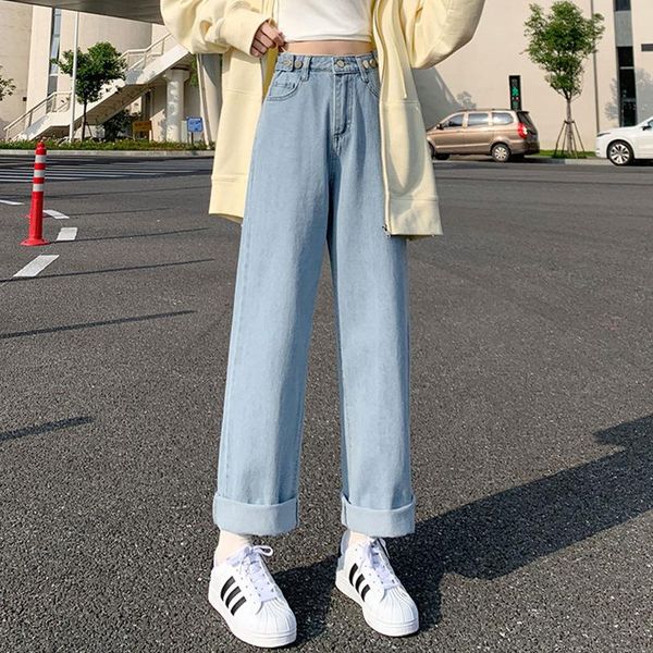 women's jeans cgc 2021 autumn vintage high waist woman straight loose wide leg cotton denim pants female harajuku boyfriends, Blue
women's jeans cgc 2021 autumn vintage high waist woman straight loose wide leg cotton denim pants female harajuku boyfriends, Blue