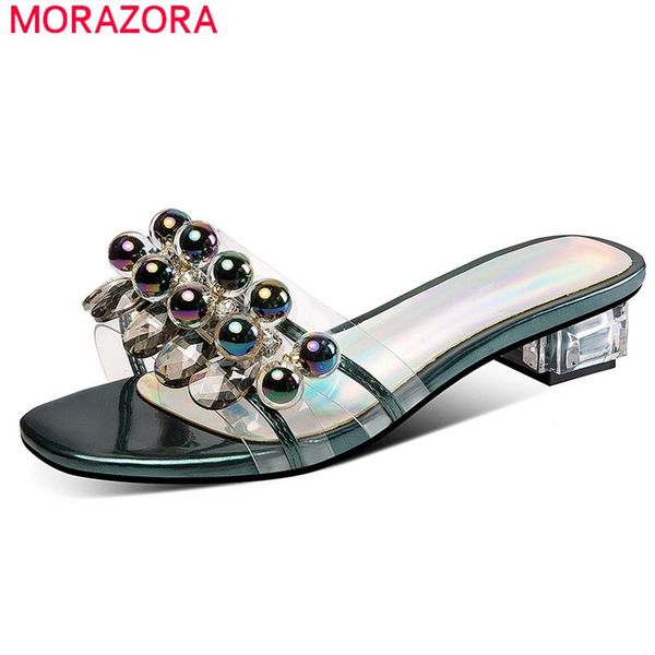 slippers morazora 2021 genuine leather shoes women slipper bead summer outside crystal heels casual woman, Black
slippers morazora 2021 genuine leather shoes women slipper bead summer outside crystal heels casual woman, Black