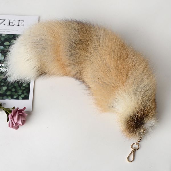women 100% real fox tail pendants chain 40cm fur pompom chain bag ring car key holder gift jewelry, Silver
women 100% real fox tail pendants chain 40cm fur pompom chain bag ring car key holder gift jewelry, Silver