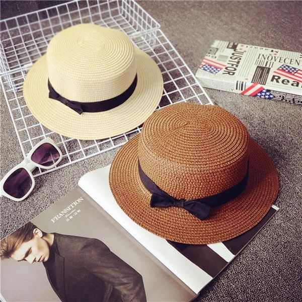 simple summer parent-child beach hat female casual panama lady brand women flat brim bowknot straw cap girls sun beanie/skull caps, Blue;gray
simple summer parent-child beach hat female casual panama lady brand women flat brim bowknot straw cap girls sun beanie/skull caps, Blue;gray