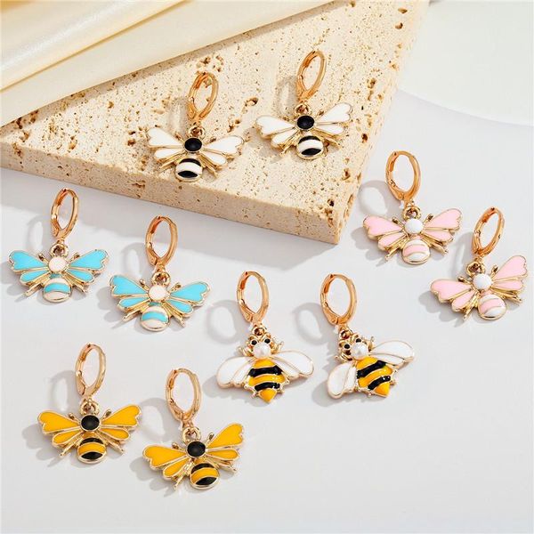 hoop & huggie 1pair punk colorful enamel bee earrings for women vintage cute hip hop insect animals small ear stud jewelry e784, Golden;silver
hoop & huggie 1pair punk colorful enamel bee earrings for women vintage cute hip hop insect animals small ear stud jewelry e784, Golden;silver