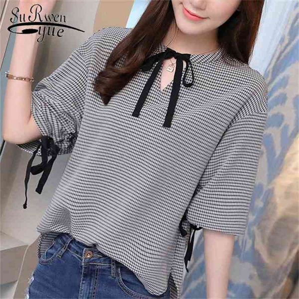 blusas casual fashion women blouse sweet plaid shirt summer half sleeve v neck slim ladies thin clothing 0286 210421, White
blusas casual fashion women blouse sweet plaid shirt summer half sleeve v neck slim ladies thin clothing 0286 210421, White