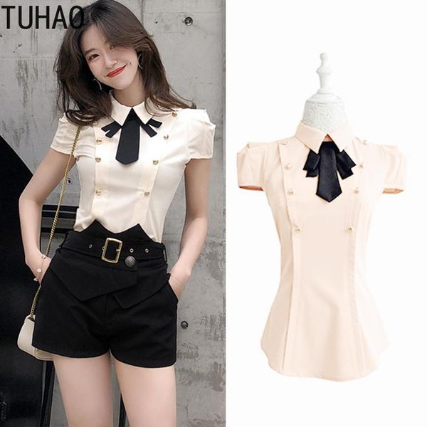 women's blouses & shirts summer office lady elegant women short sleeve bow tie womens work blusa casual blouse wl30, White
women's blouses & shirts summer office lady elegant women short sleeve bow tie womens work blusa casual blouse wl30, White