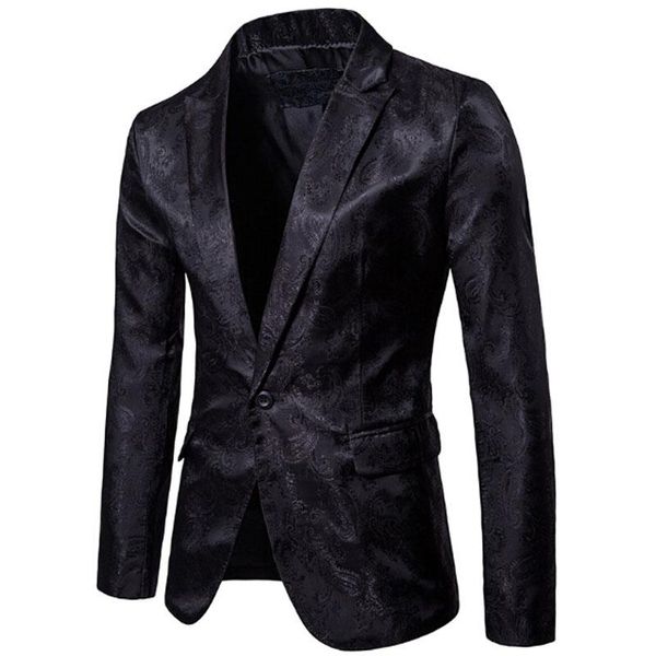 men's suits & blazers men one button gold foil stamping golden floral printed suit dj club stage wedding sport slim formal fit casual b, White;black
men's suits & blazers men one button gold foil stamping golden floral printed suit dj club stage wedding sport slim formal fit casual b, White;black