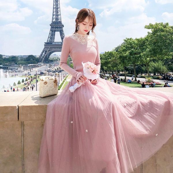 two piece dress pink sweet 3 set 2021 women bottom lace vest + knitted v neck pullover pearl beaded maxi long pleated skirt, White
two piece dress pink sweet 3 set 2021 women bottom lace vest + knitted v neck pullover pearl beaded maxi long pleated skirt, White
