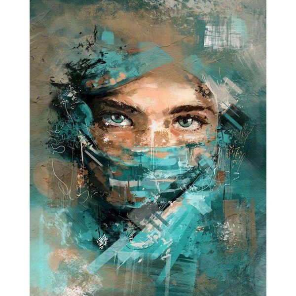 

paintings fsbcgt art woman portraits painting by number kits hand painted on canvas gifts of living room bedroom home decoration