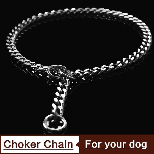 dog collars & leashes adjustable metal stainless steel snake chain collar for small big dogs choke training safety control
dog collars & leashes adjustable metal stainless steel snake chain collar for small big dogs choke training safety control