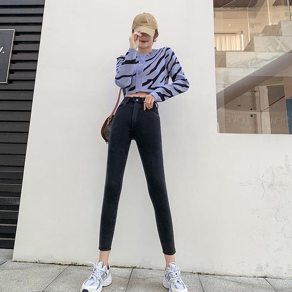 winter plus velvet jeans women's high-waisted feet thickened thin leggings, Blue
winter plus velvet jeans women's high-waisted feet thickened thin leggings, Blue