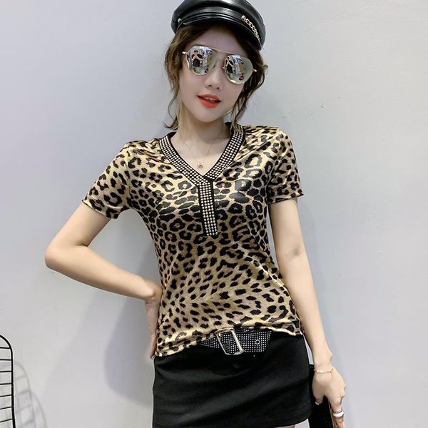 women's t-shirt 2021summer casual diamond decoration short sleeve v-neck women t shirt plus size, White
women's t-shirt 2021summer casual diamond decoration short sleeve v-neck women t shirt plus size, White
